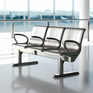 Airport Bench Die Cast Aluminium ThreeSeater