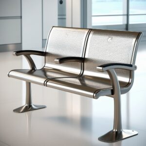 Two Seater Polyurethane Airport Seating Bench