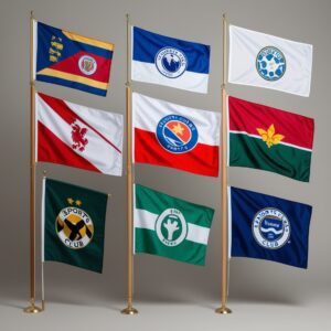 yellow blue and red flag