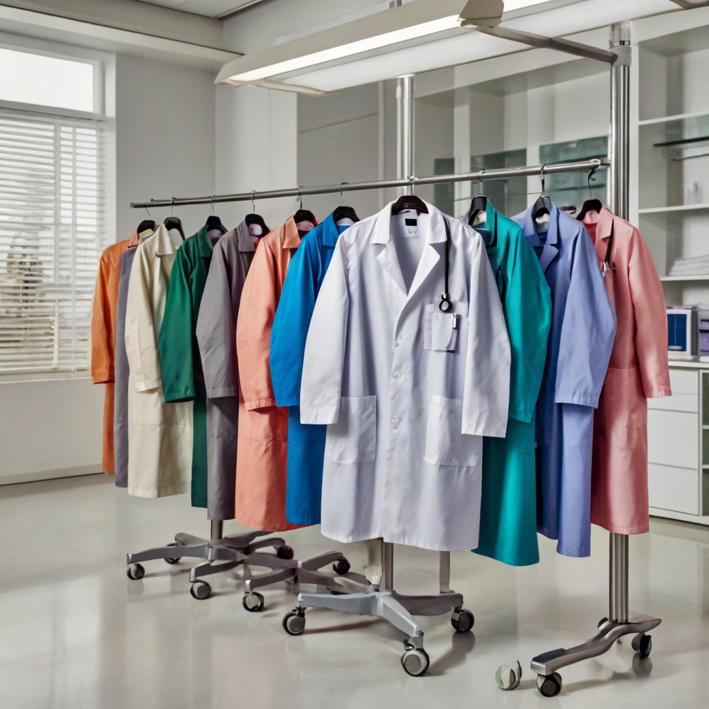 black scrub lab coat - Image 9