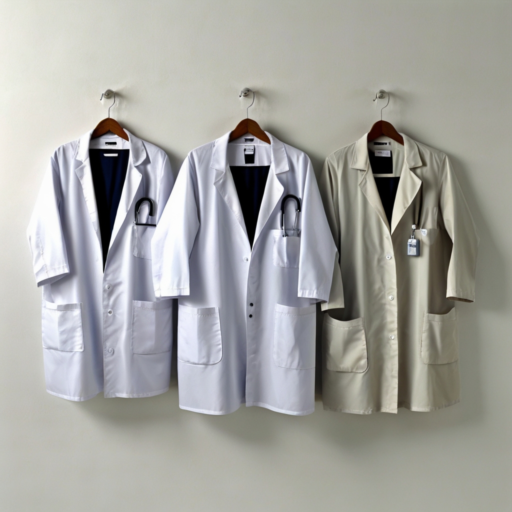 black scrub lab coat - Image 14