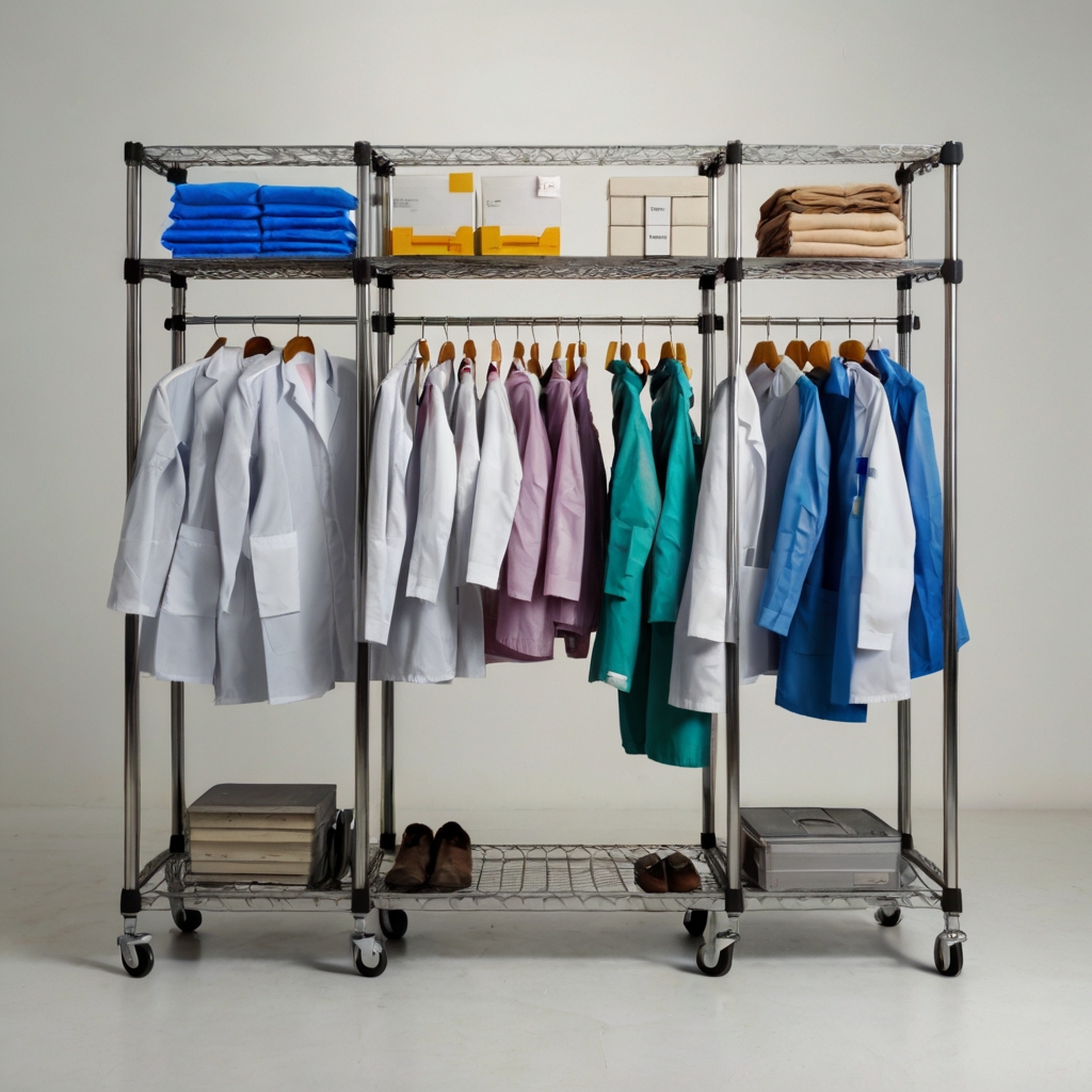 black scrub lab coat - Image 12