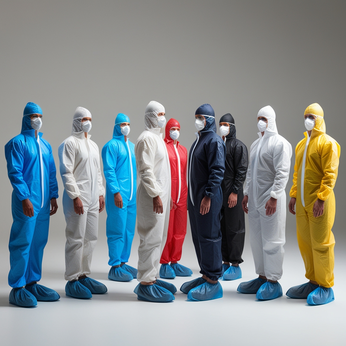 Black Reusable Coveralls (Small, Medium, Large, X Large, XX Large, XXX Large)