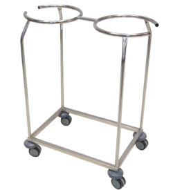 Mobile double bowl stand _ Epoxy powder coated throughout