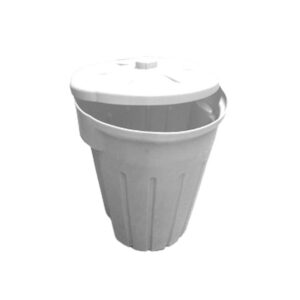 Refuse Bin with Lid - Plastic - 85L - White - LB076W