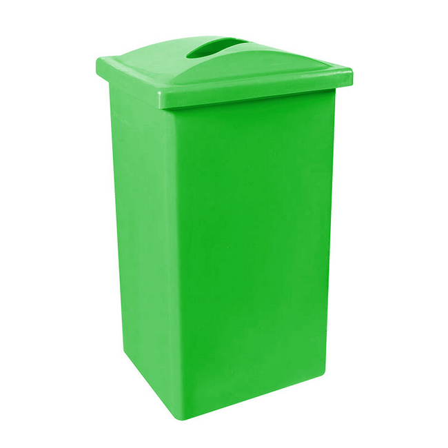 Recycle Bin with Lid - Plastic - 90L - 38 x 34 x 77 cm - LB068A