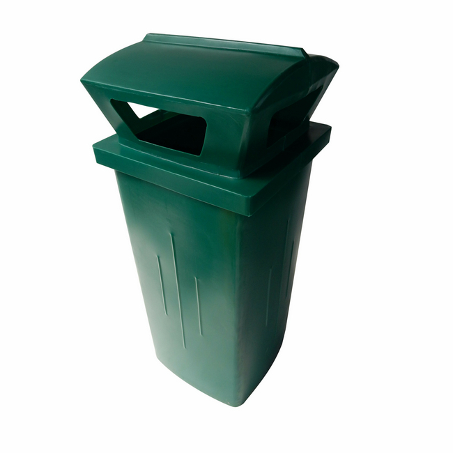 Litter Bin with Lid - Pavement - Plastic - 89L - 39 x 34 x 67 cm - LB032A