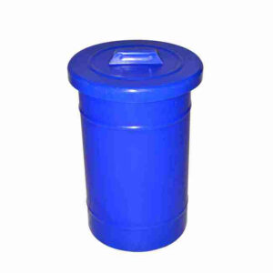 Recycle Bin with Lid - Round - Plastic - 50L - 32 (⌀) x 45 cm - LB067