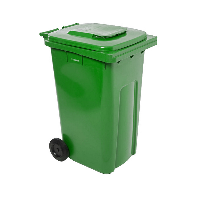 Wheelie Bin - 240L - Recycled Plastic - Black - Pack of 12 - Wheelie Bin 240LR-black - Image 2