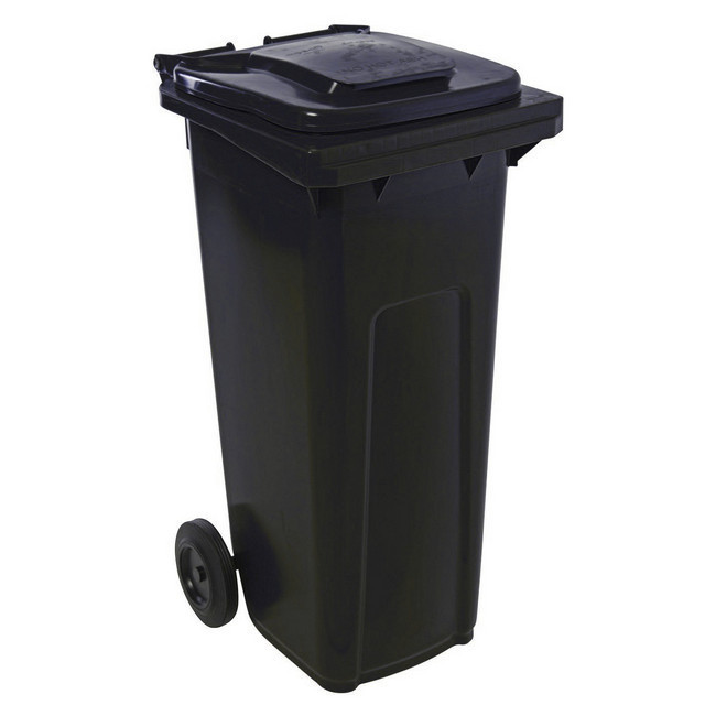 Wheelie Bin - 240L - Recycled Plastic - Black - Pack of 12 - Wheelie Bin 240LR-black - Image 3