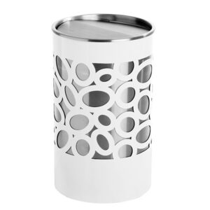 Steel Litter Bin - Jumbo - Nucleus - Lid With Full Swivel - 460 Ø x 700 (H) mm - White - NUCJ001WH