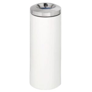 Steel Litter Bin - Free Standing - Liner - Chrome Lid - 240 Ø x 680 (H) mm - Colour Options - 784WH