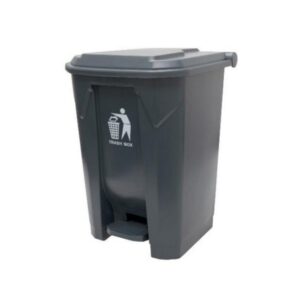 68L Plastic Pedal Bin - Grey