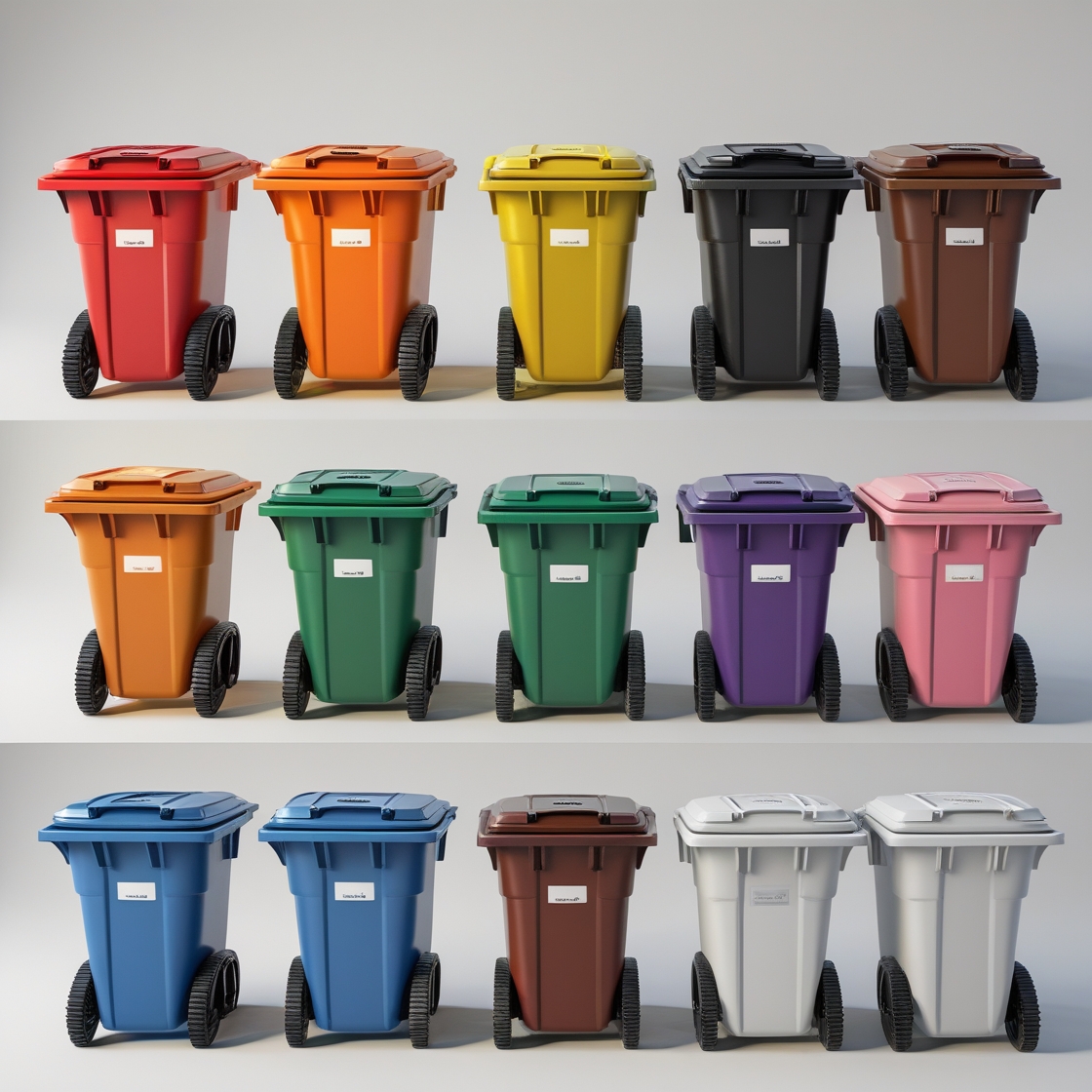 Bulk Wheelie Bin - 660L - 4 Wheel - Plastic - Blue - 0184 - Image 12