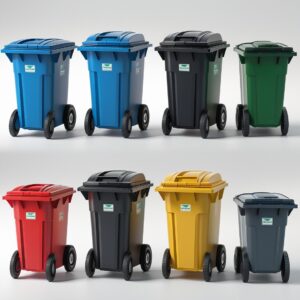 770 liter red wheelie bin