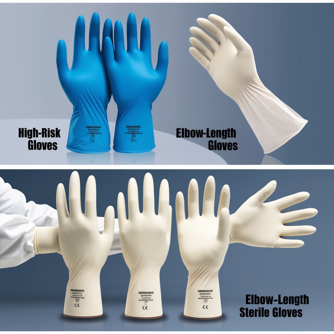 small latex free High risk exam gloves