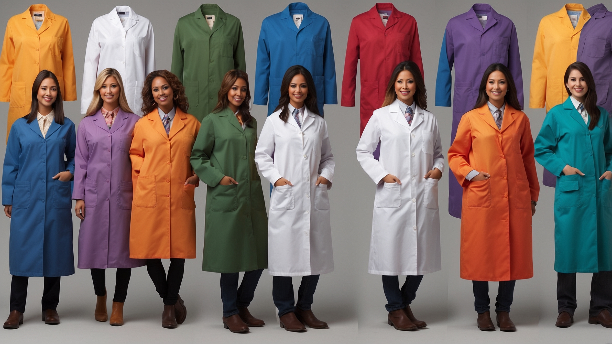 scrubs with white coat