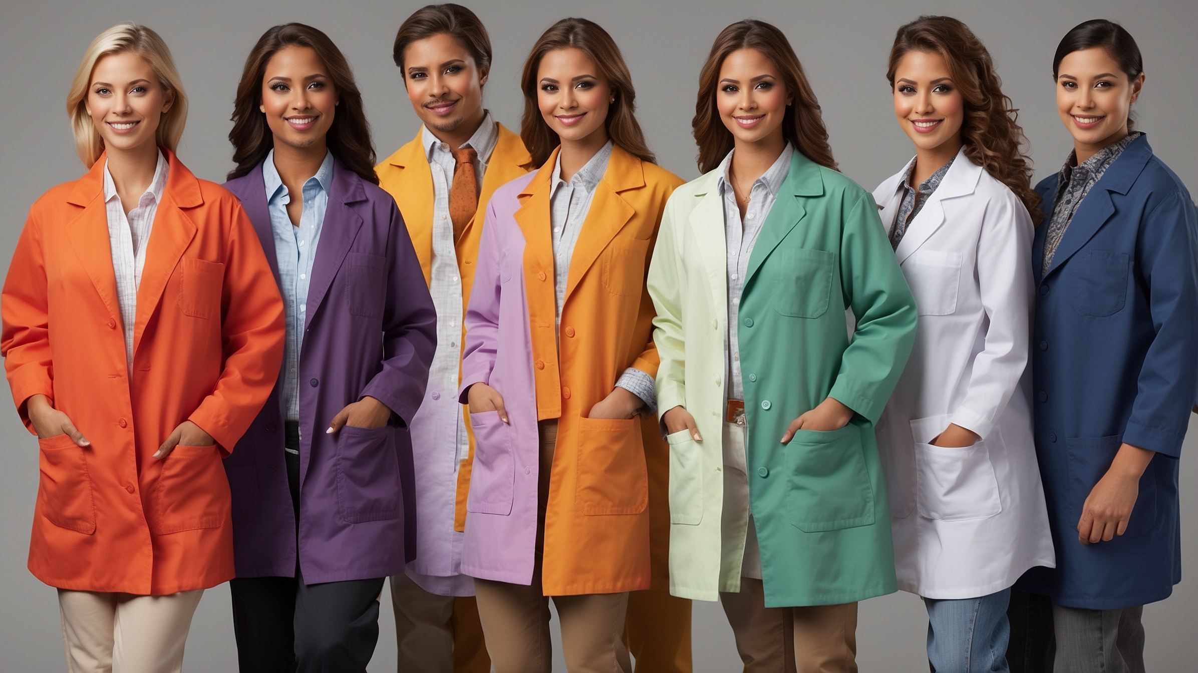 stylish white lab coats