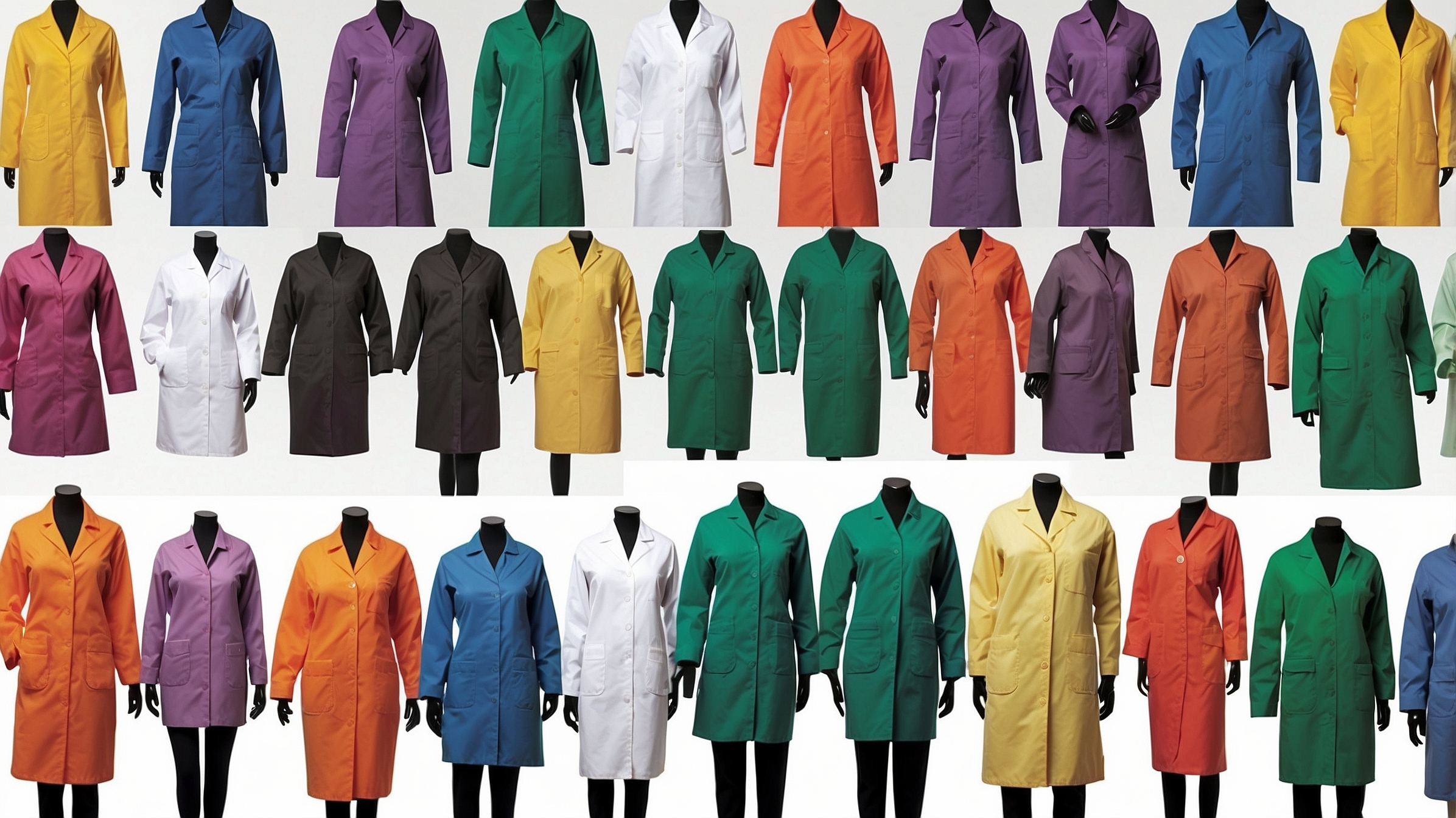 acid resistant long blue Lab coat