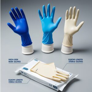 white powder in surgical gloves