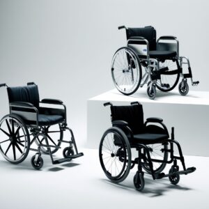 Wheelchair - Steel / Nylon - extra wide . upto 125kg . detach arm and foot rests