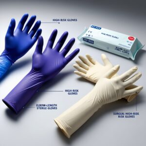 yellow surgical gloves