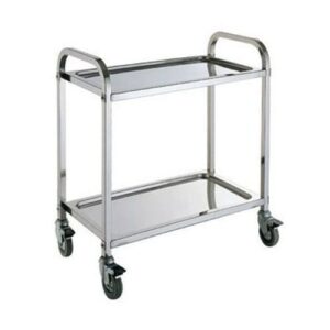 2 Tier Tea/food Trolley Tr612oe 61b/ss