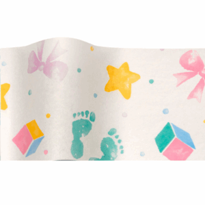 Baby Prints Wrapping Tissue (25 Sheet Pack)