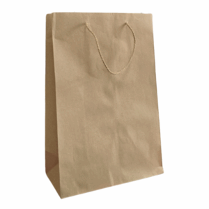 A3 Brown Kraft 120GSM paper carrier bag with cord handle