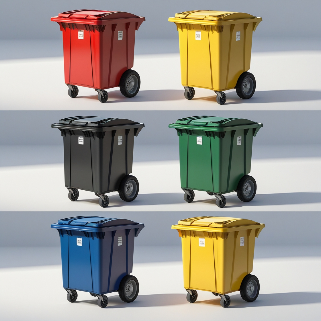 240L Red Wheelie Bin for Clinical Waste