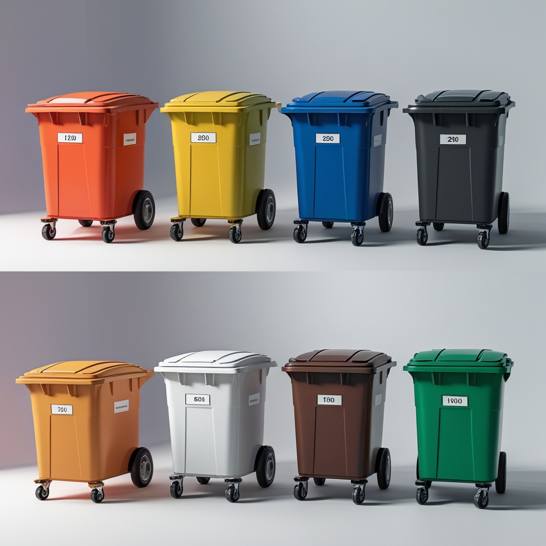660 L Yellow Wheelie Bin Industrial Recycling