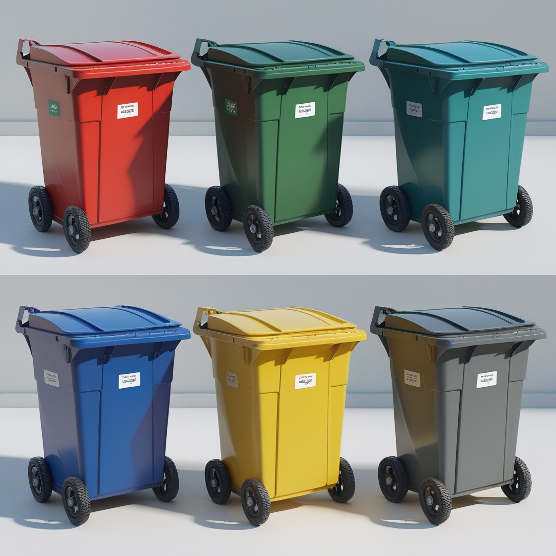 140L Wheelie Bin - Slimline Design