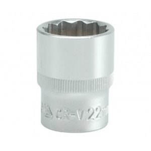 Bi-hex Socket - 12 Point - Chrome Vanadium - 1/2" Connector - Standard Length - 22mm - YT-1284