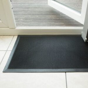Doormat - Rubber Brush Mat - 70 x 46 x 1.3 cm - Black - RBM010001