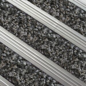 Heavy Duty Mat System - Dm Aluminium Linking Joints - Alba Insert - 3mm Foam Backing - 12mm High - per m2 - Anthracite - DMA010003