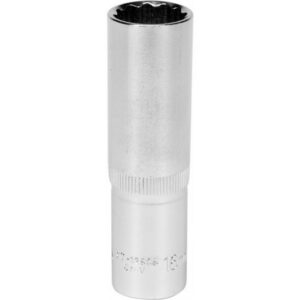 Bi-hex Deep Socket - 12 Point - Chrome Vanadium - 1/2" Connector - 76mm Length - 16mm - YT-12938