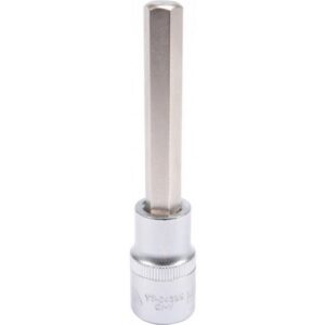 Hex Bit Socket - Chrome Vanadium - 1/2" Connector - Long - HEX 10 x 100mm - YT-04395