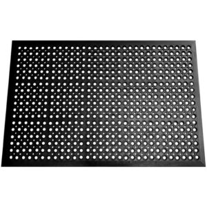 Rubber Mat - Rampmat Anti-Fatigue Drainage - 120 x 80 x 1 cm - Black - RMR010001