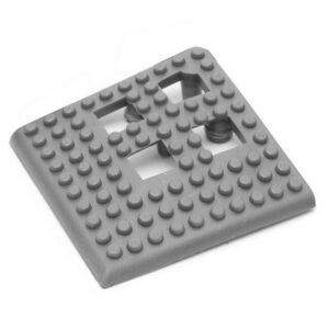 Floor Tile Corner - Flexi-Deck Interlinking Anti-Slip Drainage PVC Mat - Grey - Pack of 4 - FD060004