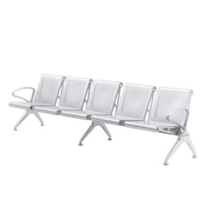Airport Bench - Indoor Waiting Room Seat - Mild Steel - Heavy Duty - Five Seater - Flat Pack - 302 x 67 x 82 cm - PD05