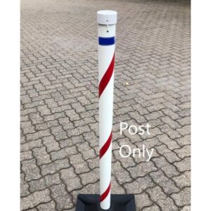 Queueing Post - Plastic - Post Only - 100 x 5 (?) cm - White and Red - SXS025RWF