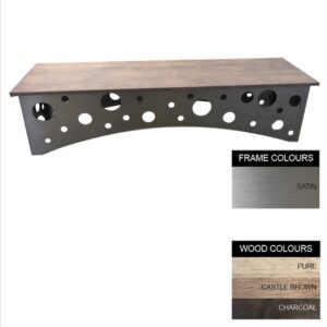 Swiss Bench - Stainless Steel 430 and Wood - 45x180x46cm - Colour Options - SW4141S