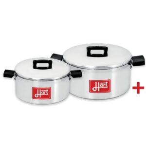 Pots with Lids - Combination - 4 Piece - Hart J7 - Aluminium - 175mm - 225mm Pots - 700076