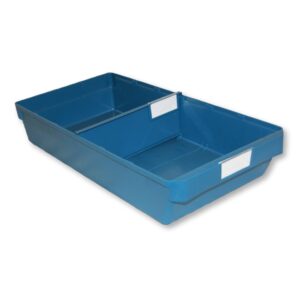 Shelf Bin - Loose Parts Warehouse Storage Container - Plastic - Bins, Dividers and Labels - Large - 500mm - Blue - Pack of 20