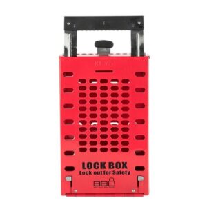 Lockout Box - Group - Holds 14 Locks - Red - Steel - 16.3 x 9.5 x 35.1 cm