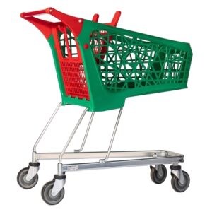Plastic Shopping Trolley - Salsa - 95L - Red and Green