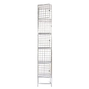 Wire Mesh Locker - Electro Plated - 5 Doors - 180 x 30 x 45cm