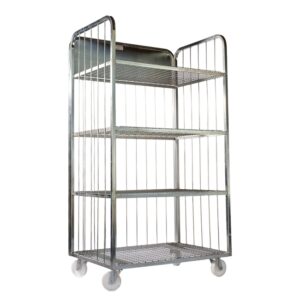 Steel Wire Mesh Egg Trolley - 4 Shelves - 98 x 66 x 175cm