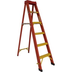 Fibreglass Single Sided Step Ladder - Industrial - Heavy Duty - 6 Steps - 1.8m