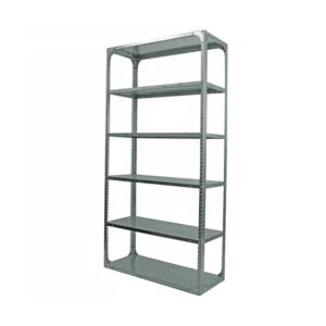 Bolted Shelving Steel Bay 6 Shelves - Uni-Angle - Six Shelf Kit - Galvanised - 365.8 x 91.4 x 45.7 cm